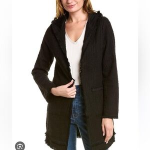 Laundry By Shelli Segal Womens  Hooded Boucle Jacket, black